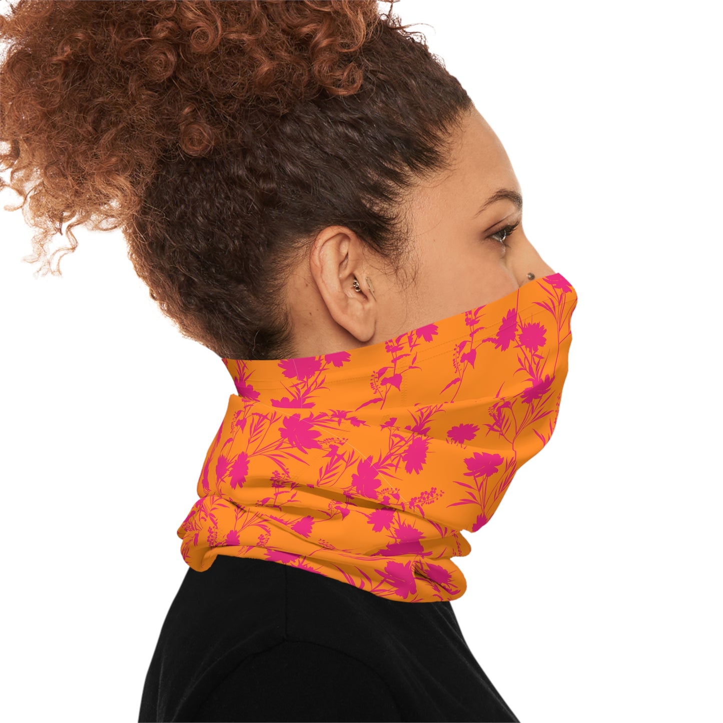 Tube Scarf - Pink and Orange Floral Pattern