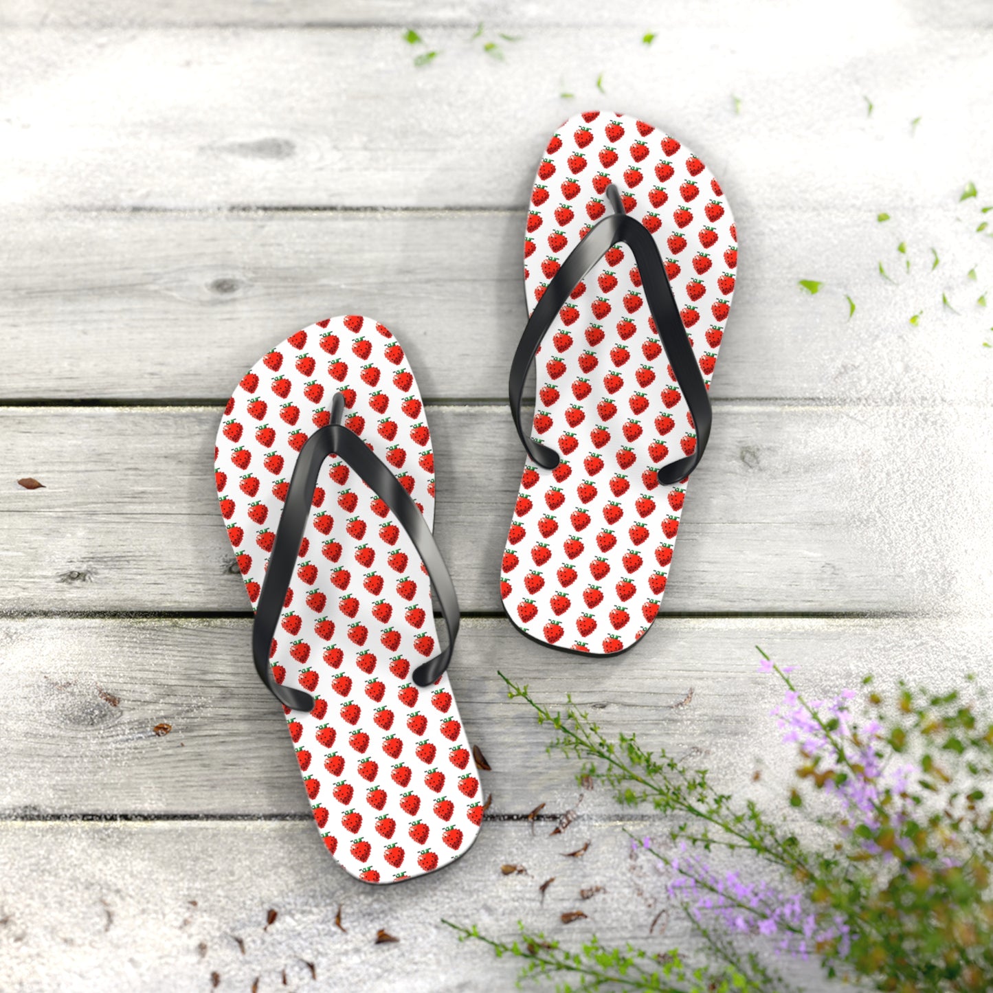 8-bit Strawberry Flip Flops