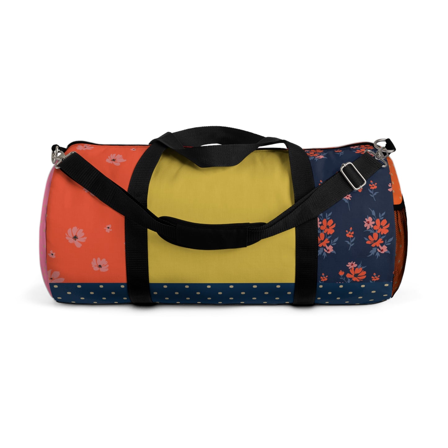 Midnight Bloom Patchwork Duffel Bag