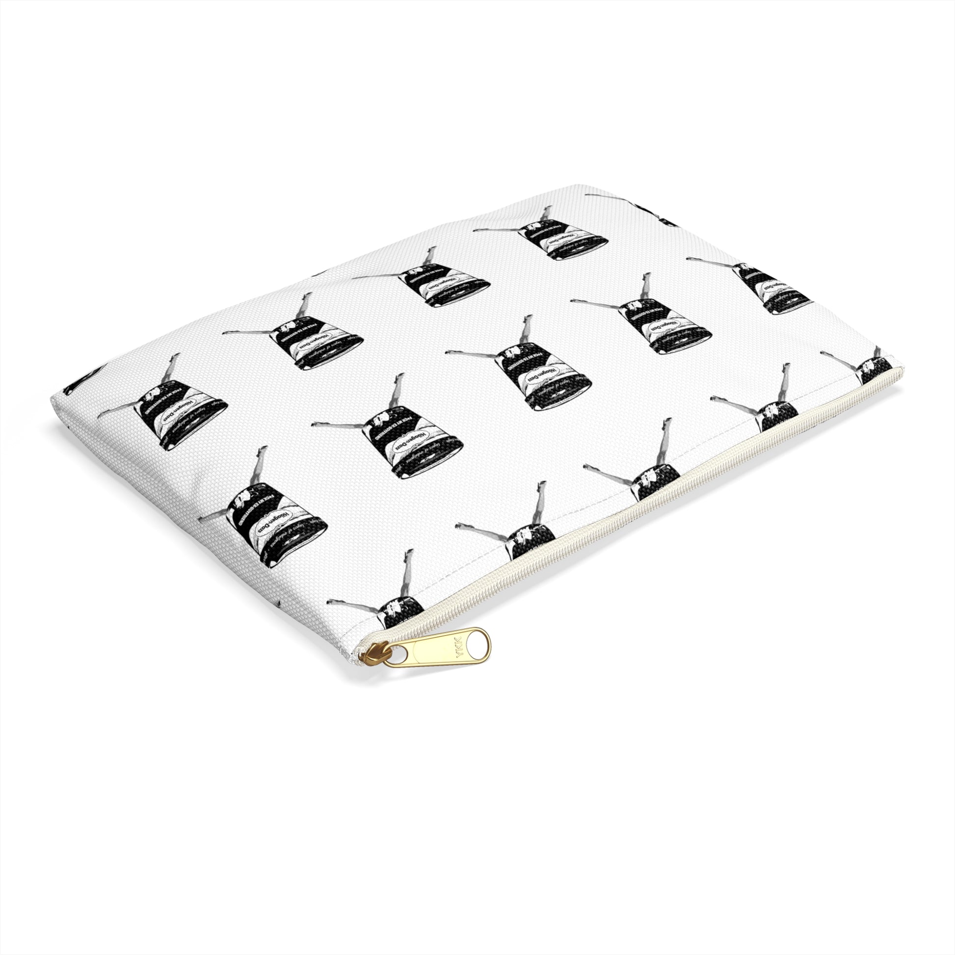 Notebook with black and white pattern on a white background