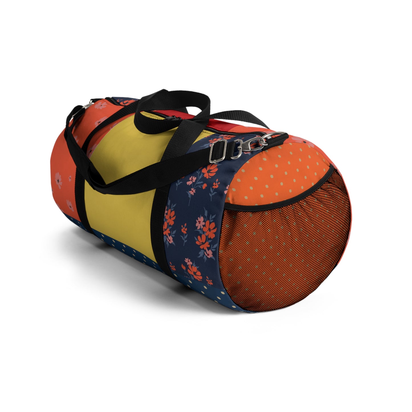 Midnight Bloom Patchwork Duffel Bag