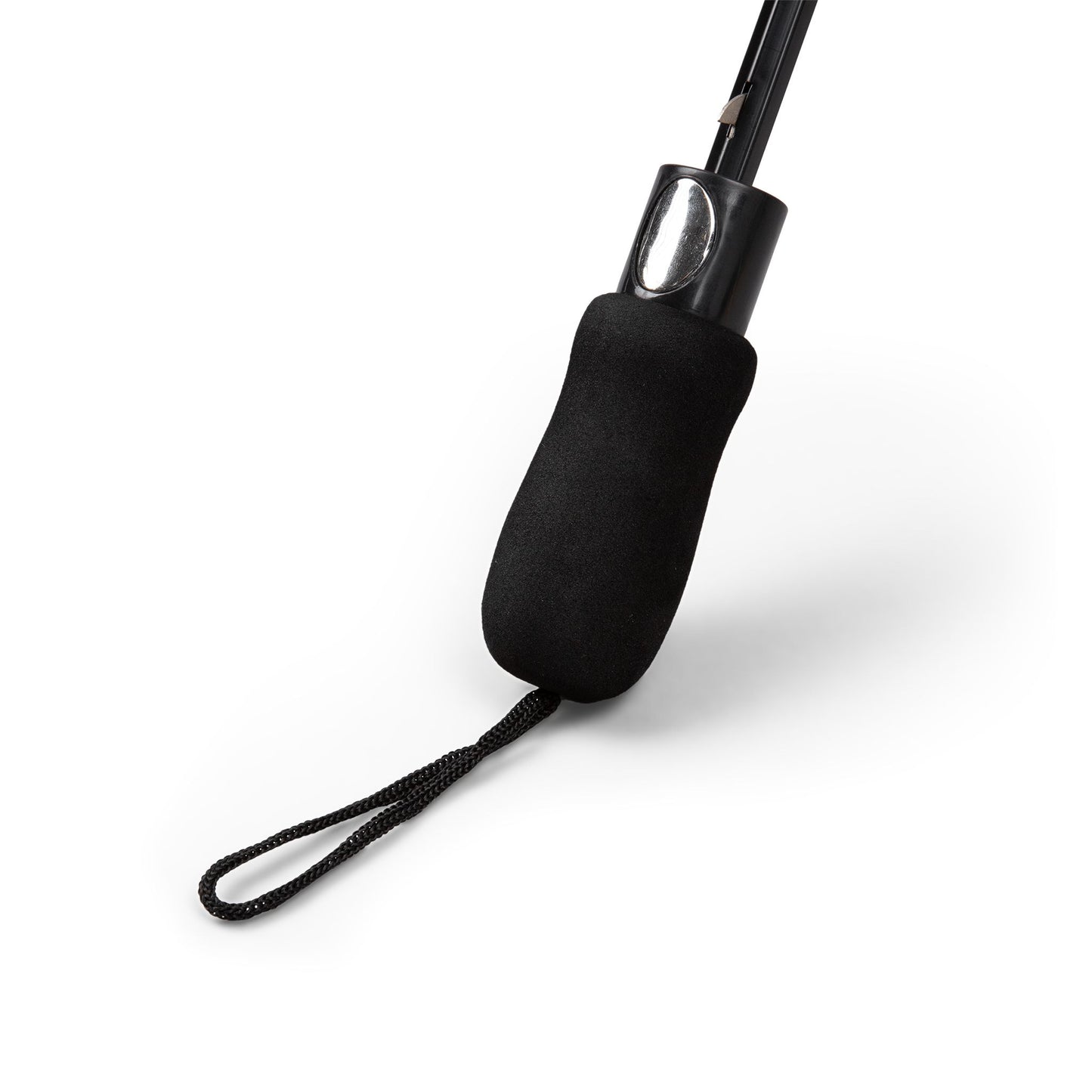 Handle of a black Elastika Umbrella