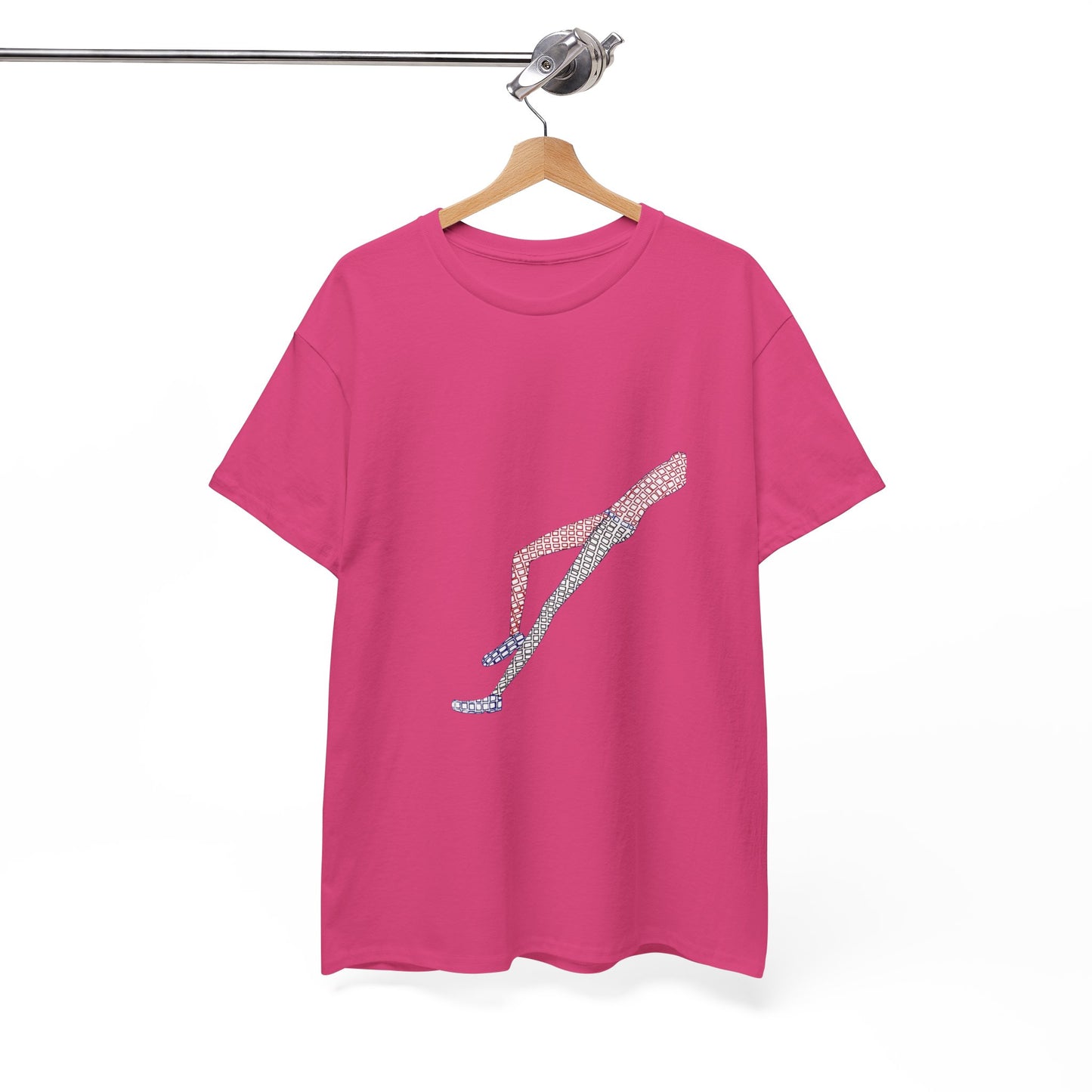 Pink Shapes in Shapes T-Shirt on hanger front view
