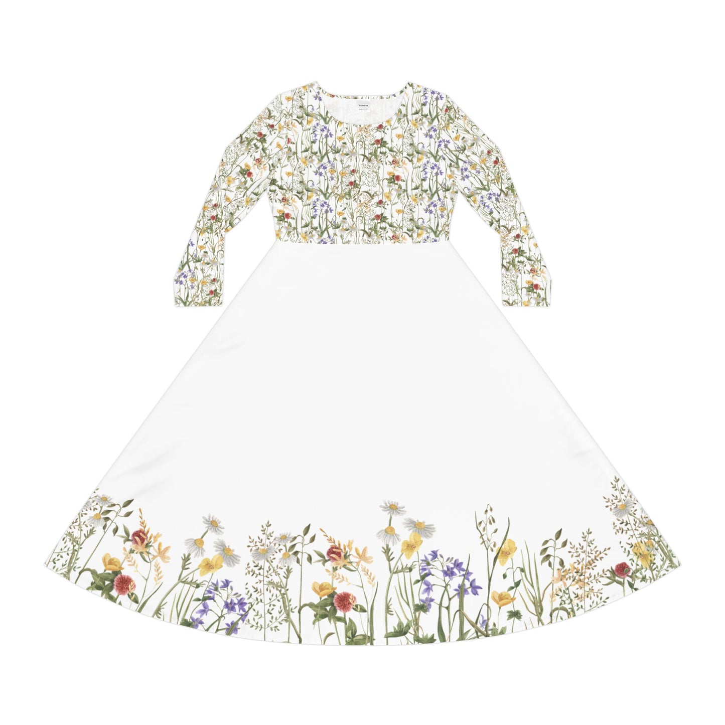 Wildflower Bloom Long Sleeve Midi Dress