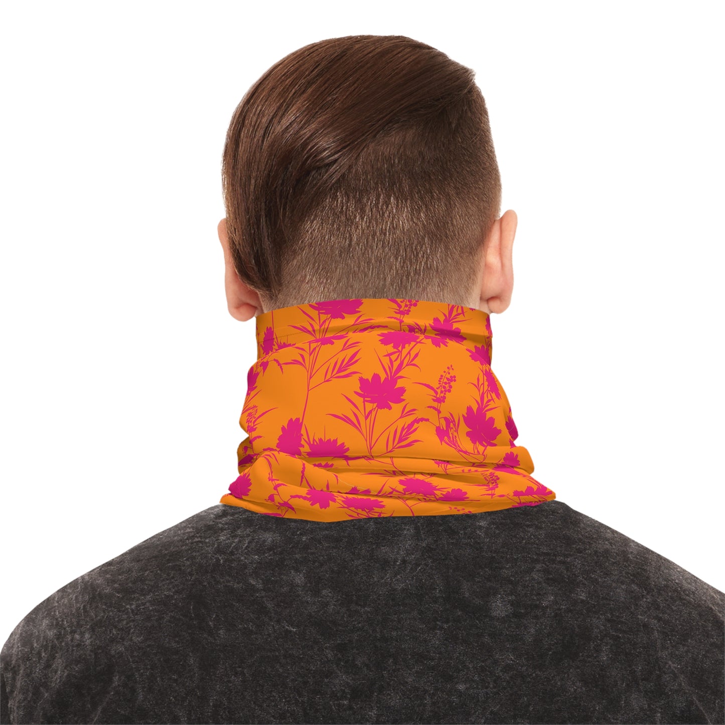 Tube Scarf - Pink and Orange Floral Pattern
