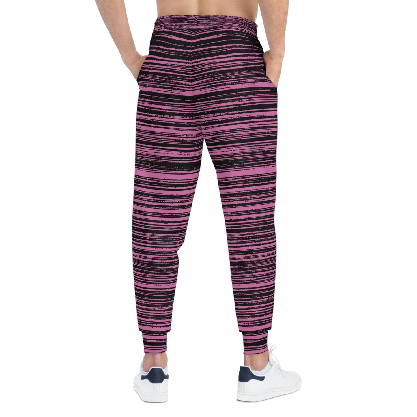 Black and Pink Striped Joggers
