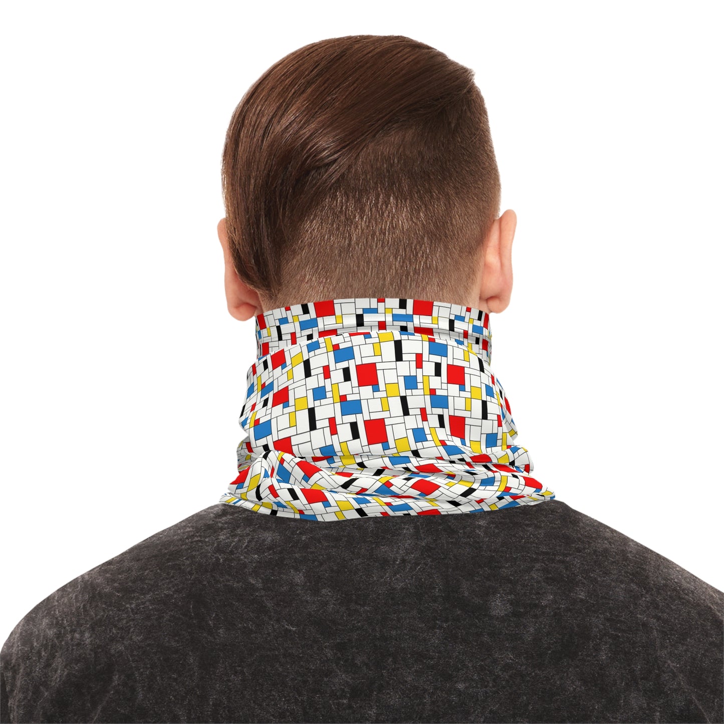Tube Scarf Mondrian Inspired Pattern
