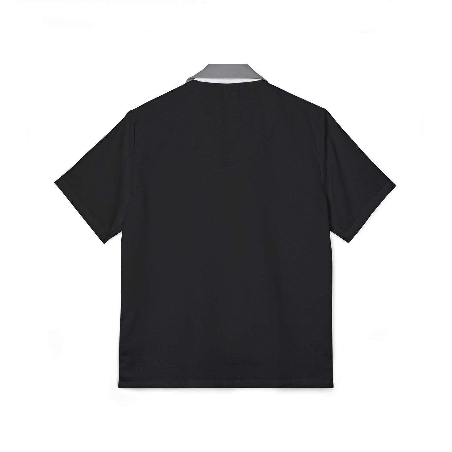 black and white men’s golf shirt back view lightweight breathable shirt