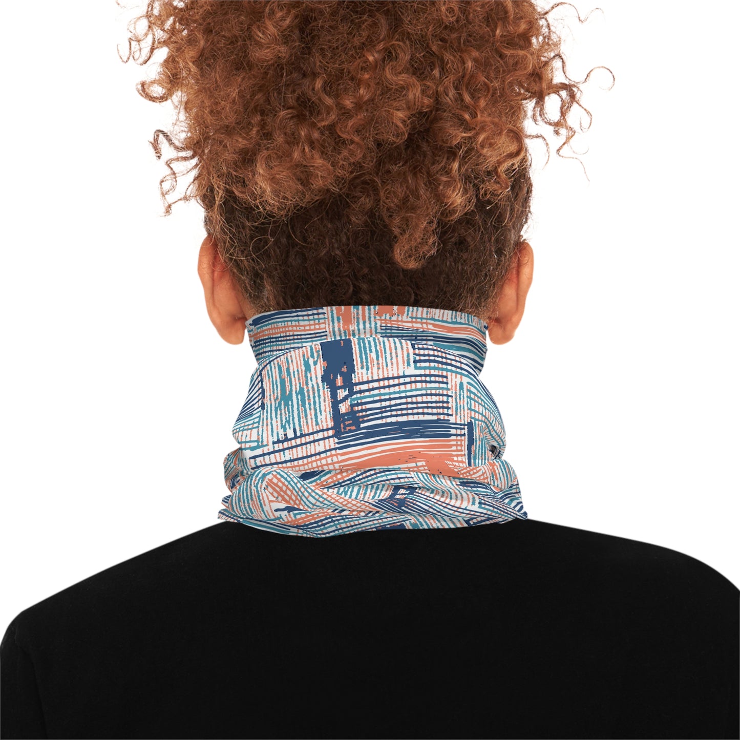 Artsy Blue & Orange Tube Scarf