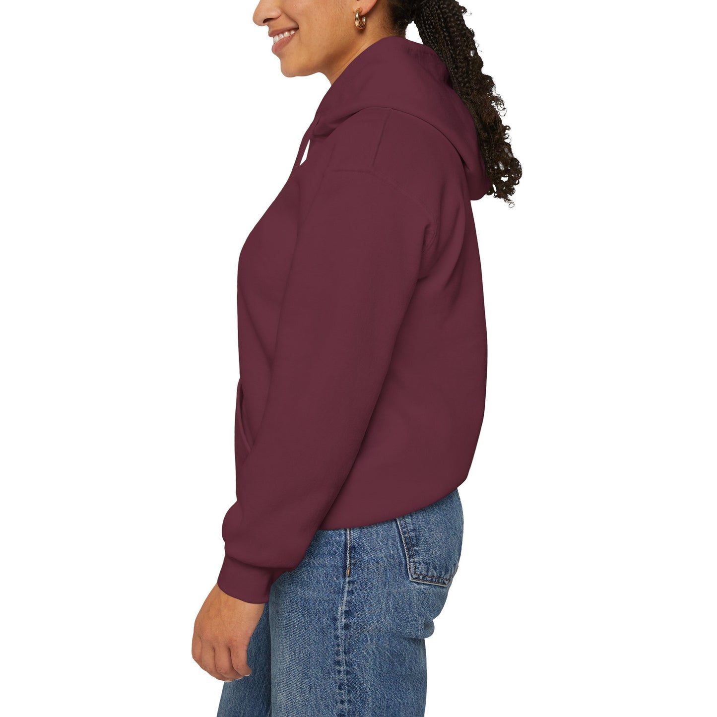 Person in green hoodie with “Chopped Cheese Diet” sandwich graphic, standing with hands in pockets.