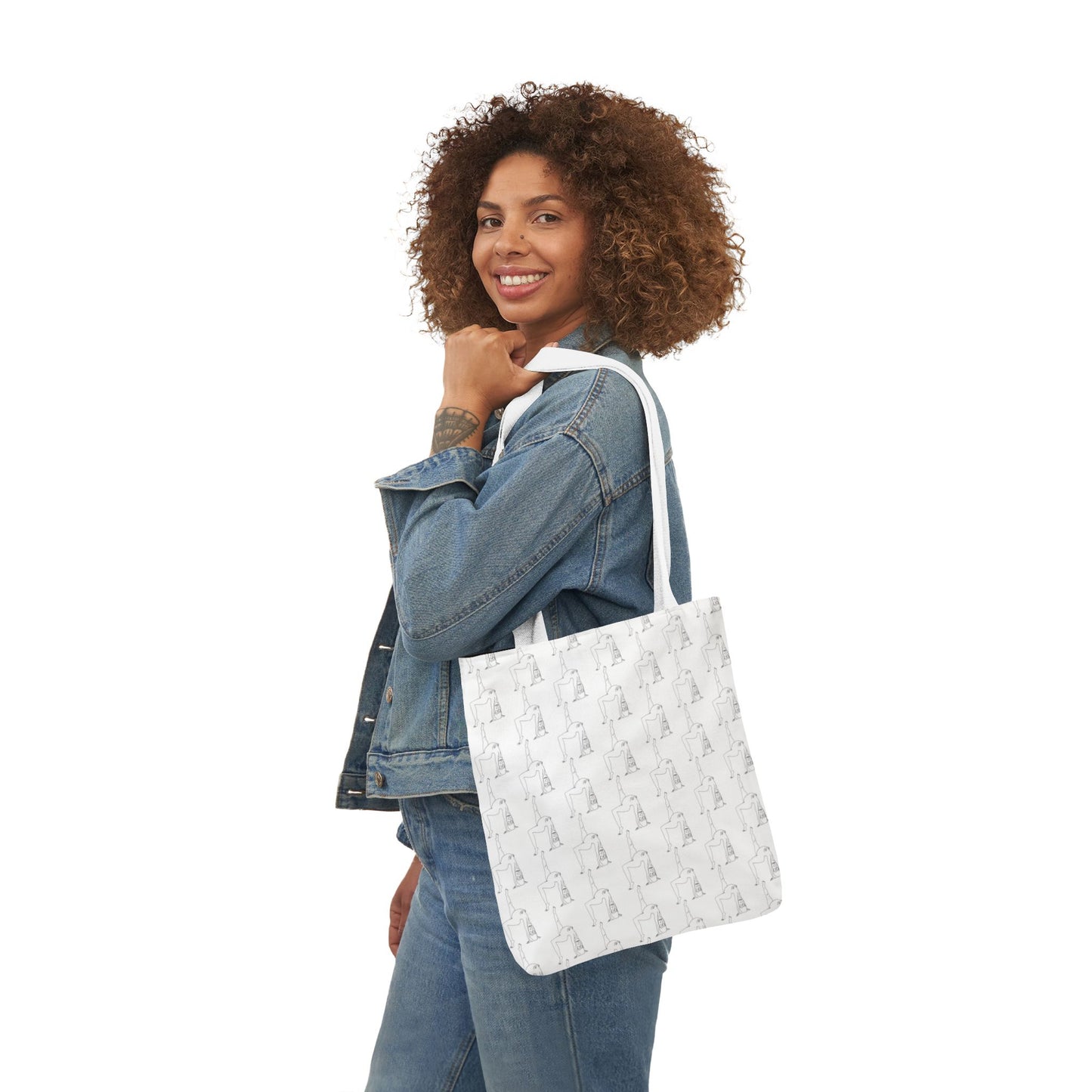 Elastika Girl Canvas Tote Bag — Artistic Character Print Carryall