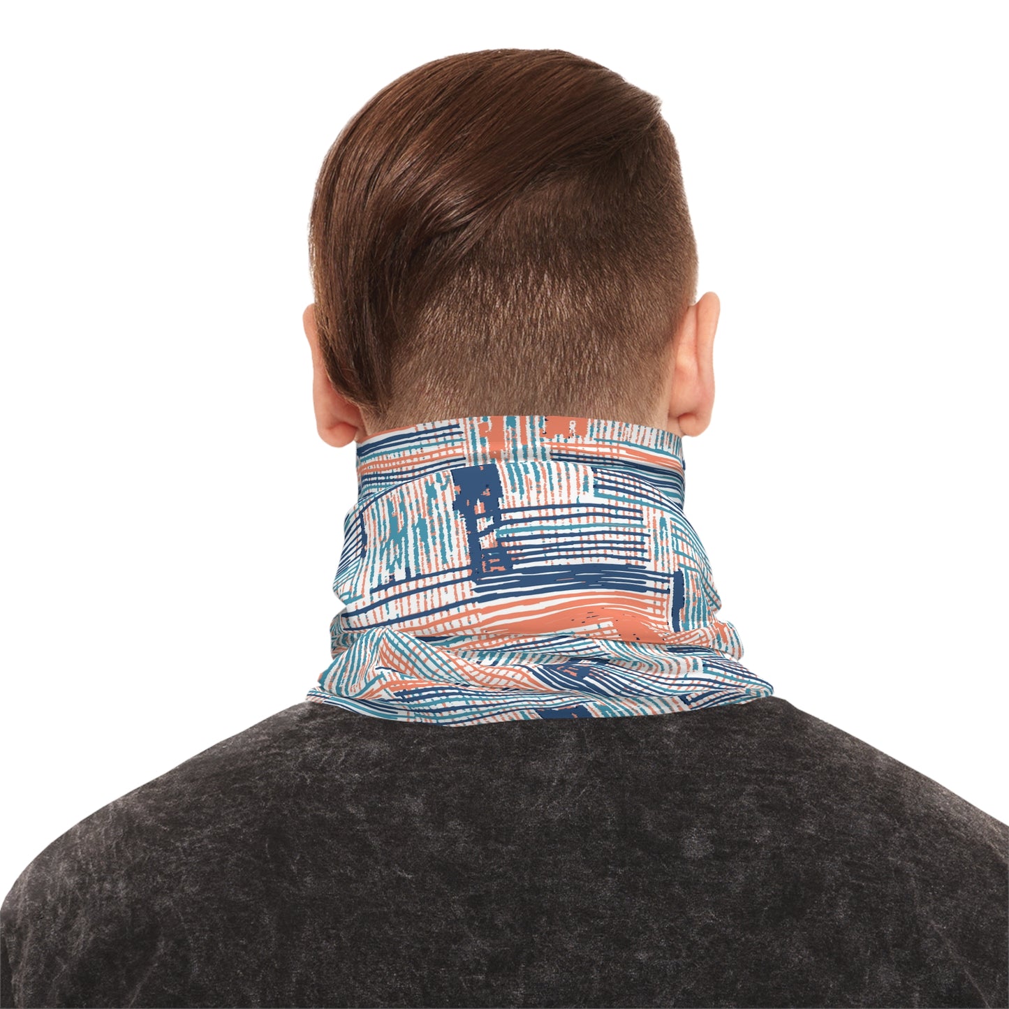 Artsy Blue & Orange Tube Scarf