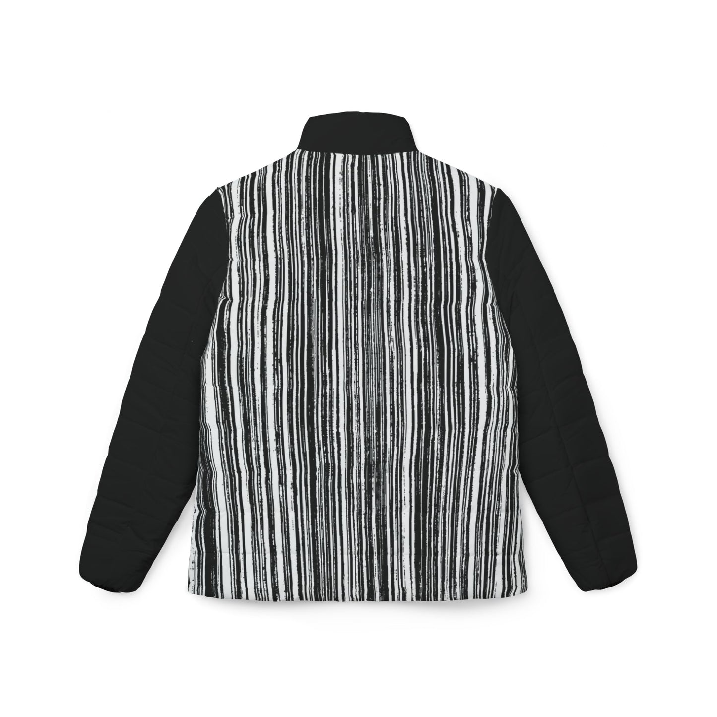 Black and white striped jacket on a white background