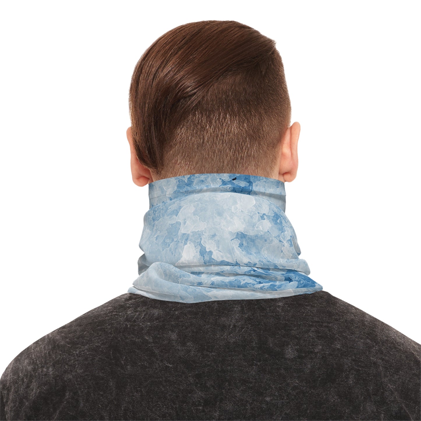 Tube Scarf - Light Blue Abstract Pattern
