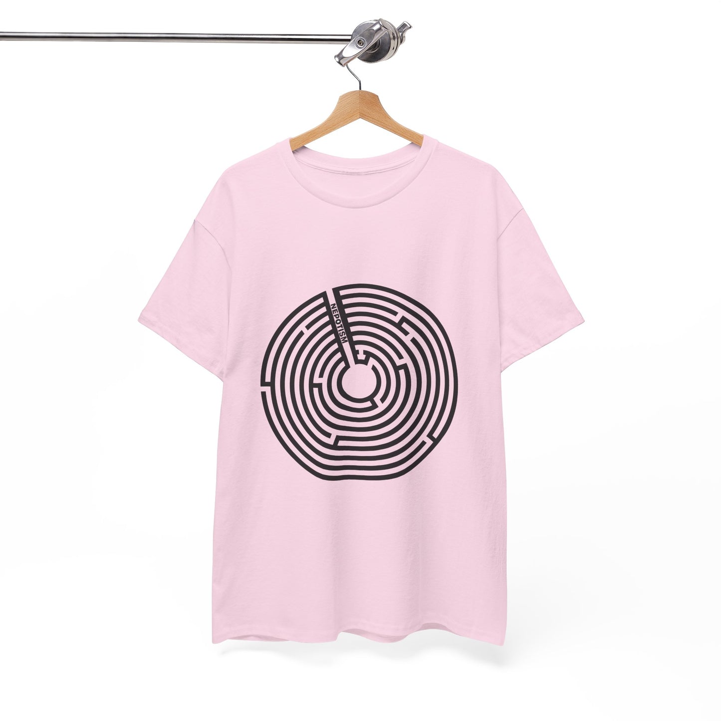 Light pink Nepo T-Shirt with maze design
