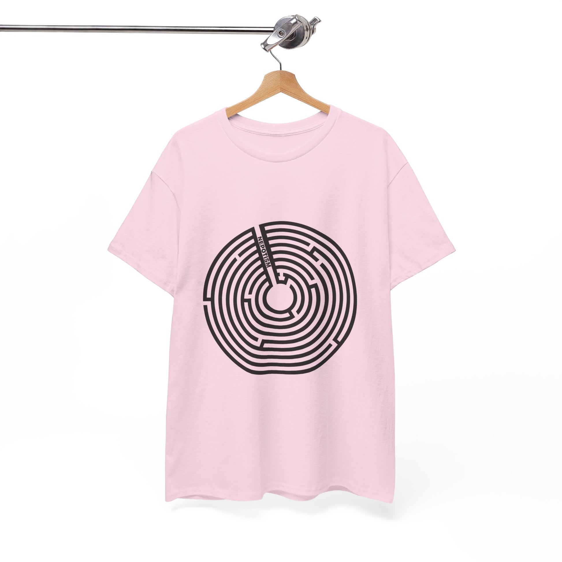 Light pink Nepo T-Shirt with maze design