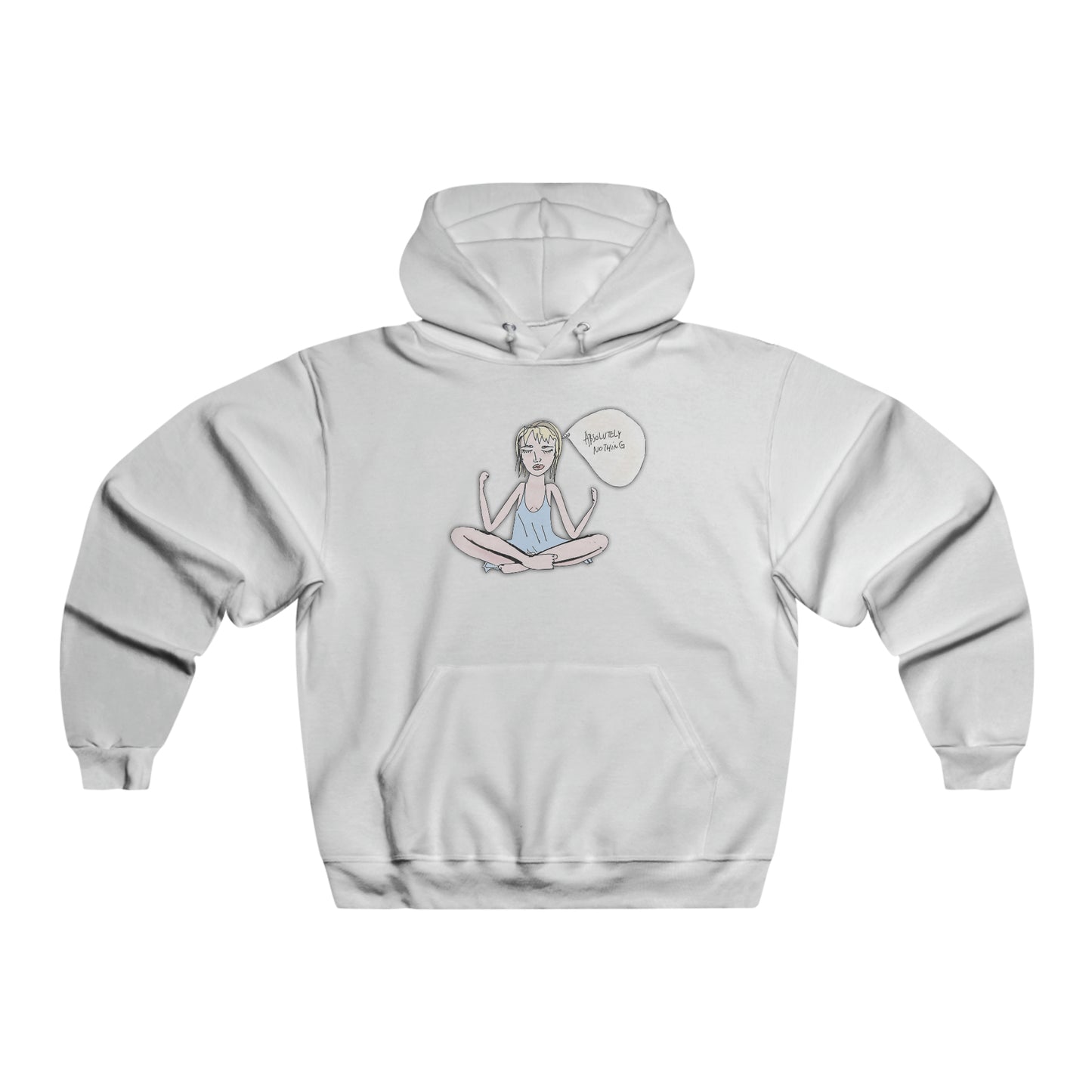 Light gray Log Out men’s hoodie mockup
