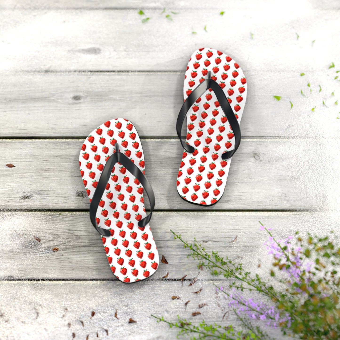8-bit Strawberry Flip Flops