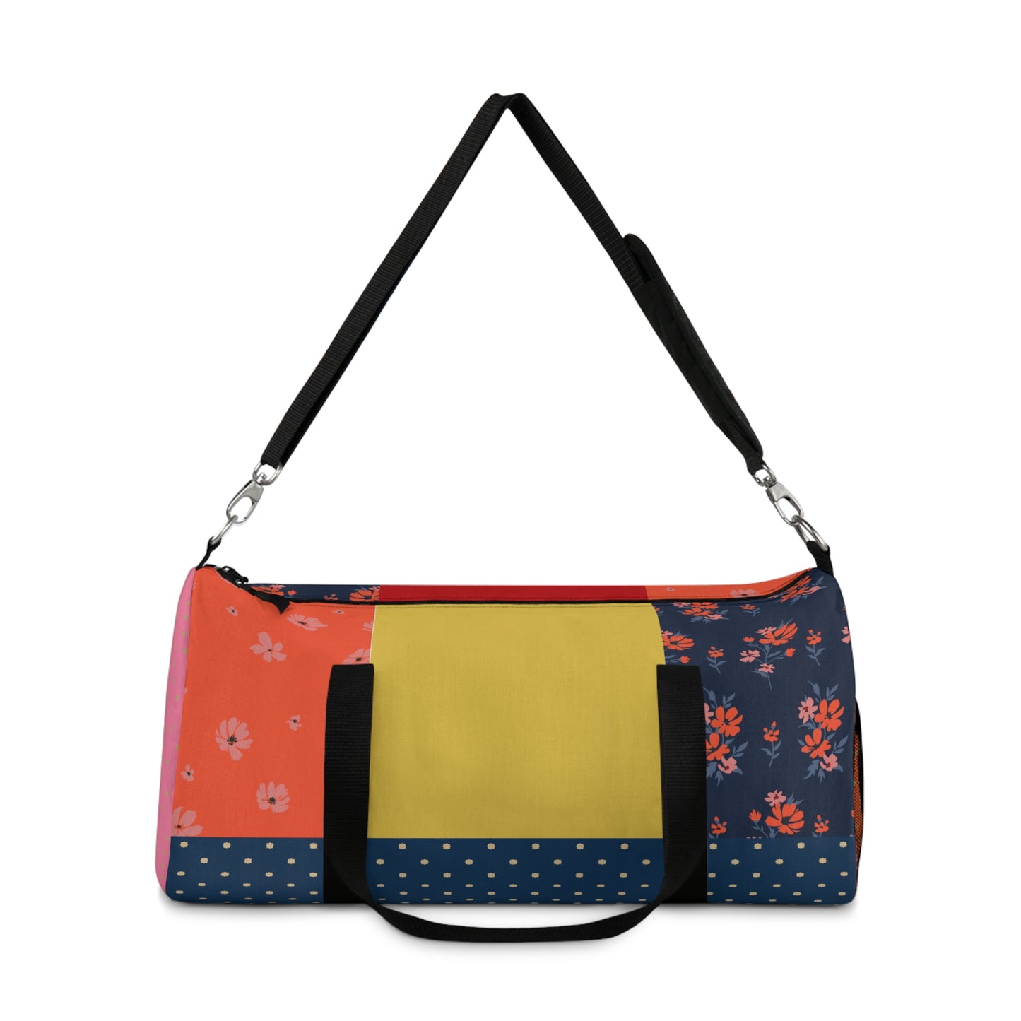 Midnight Bloom Patchwork Duffel Bag