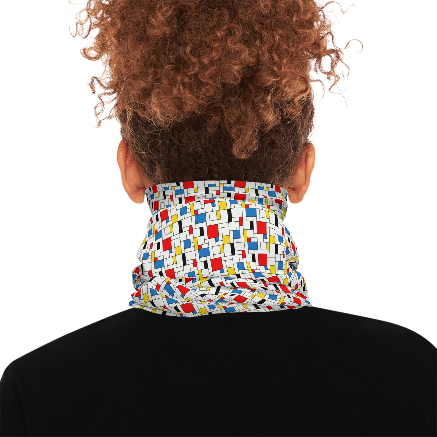 Tube Scarf Mondrian Inspired Pattern