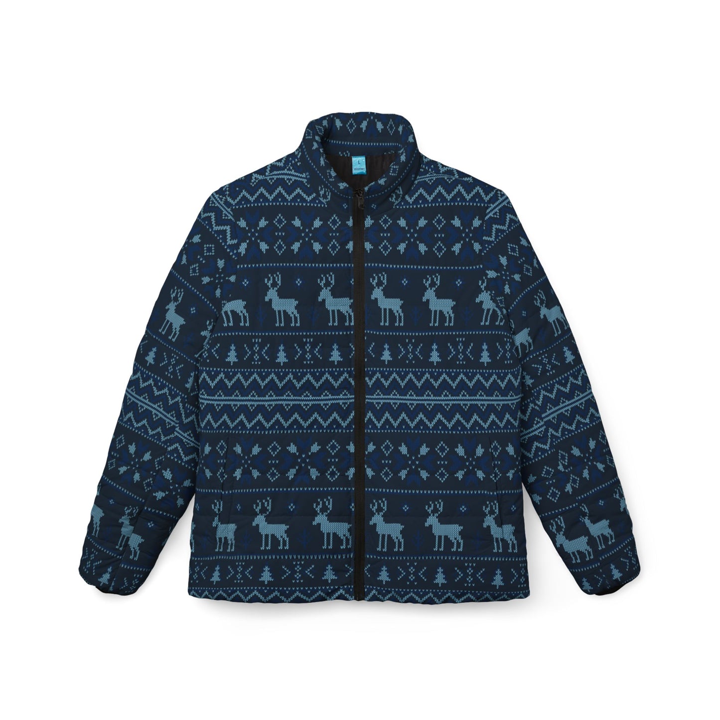 Nordic Pattern Puffer Jacket