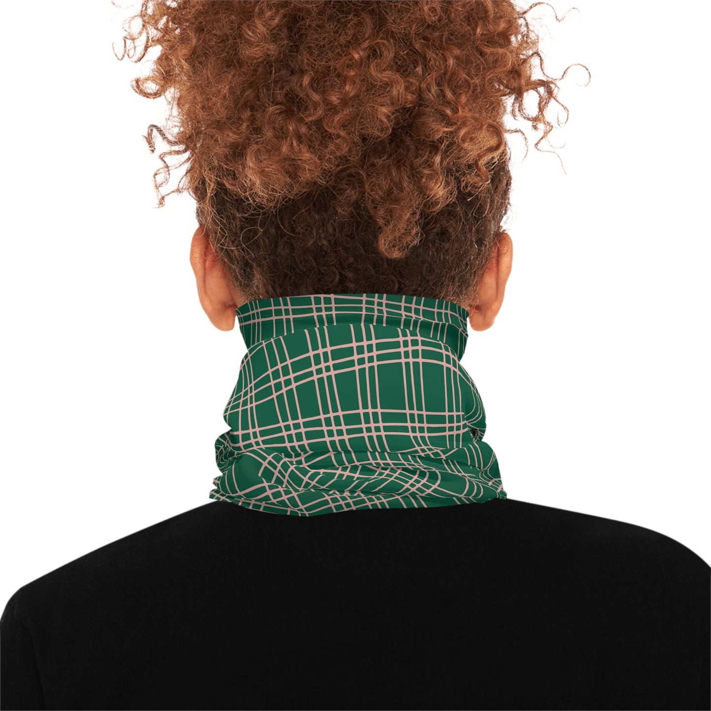 Green Plaid Tube Scarf