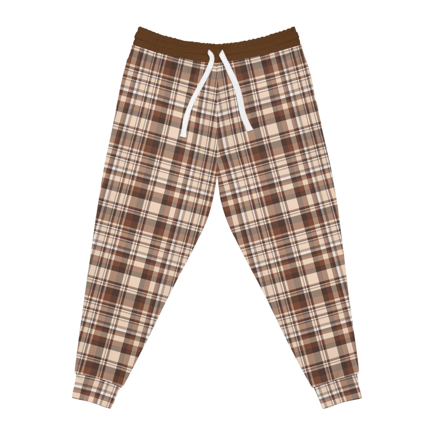 Brown Plaid Joggers