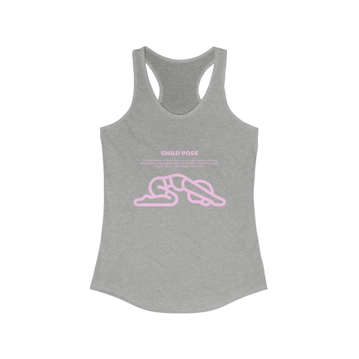 Grey Child Pose racerback tank product image