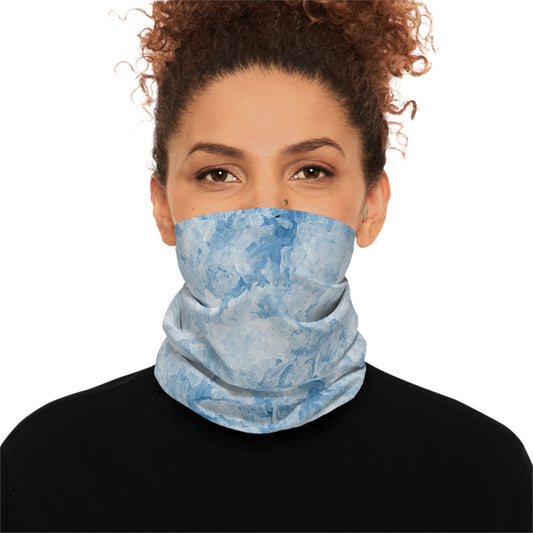Tube Scarf - Light Blue Abstract Pattern