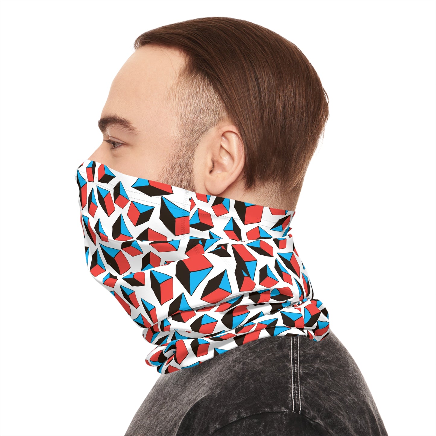 Tube Scarf - Geometric Shapes Pattern