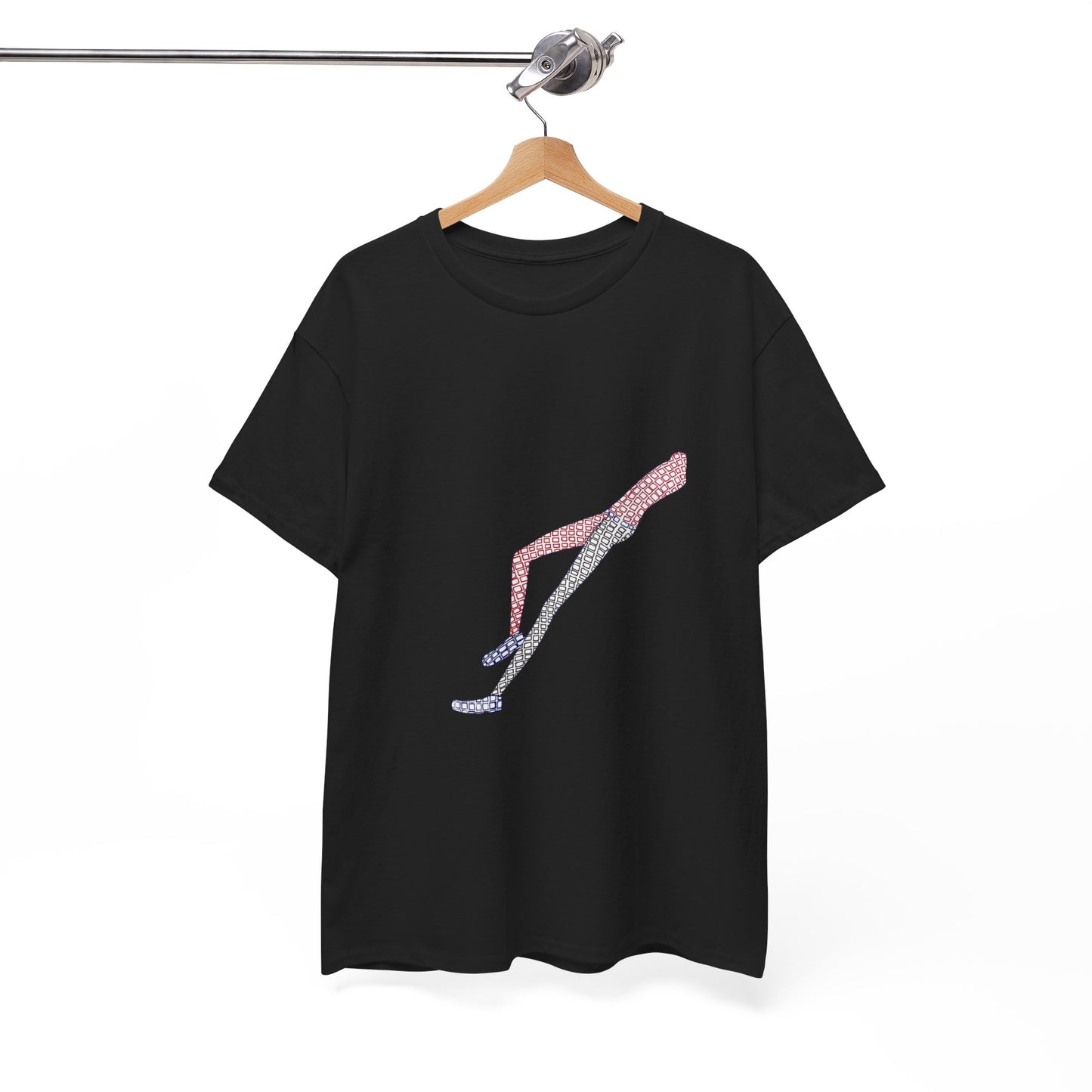 Black Shapes in Shapes T-Shirt on hanger front view