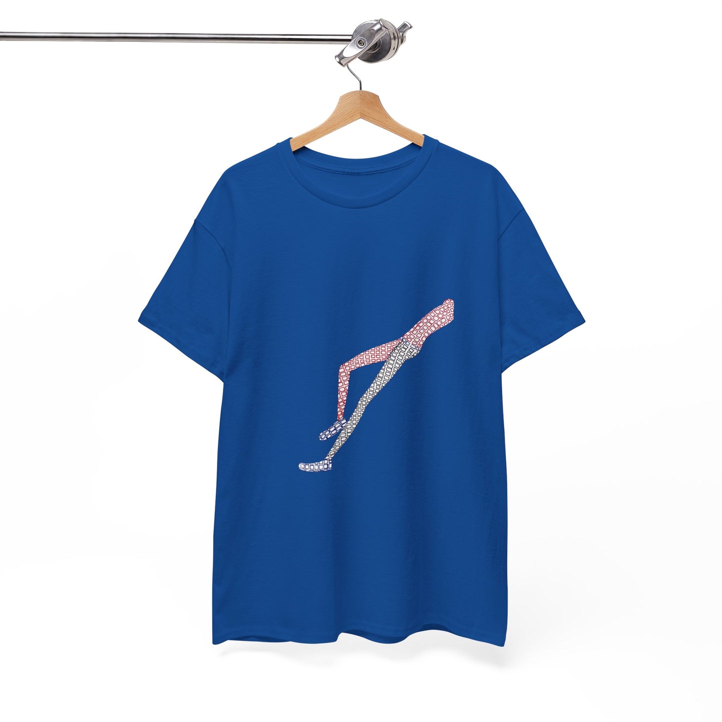 Blue Shapes in Shapes T-Shirt on hanger front view