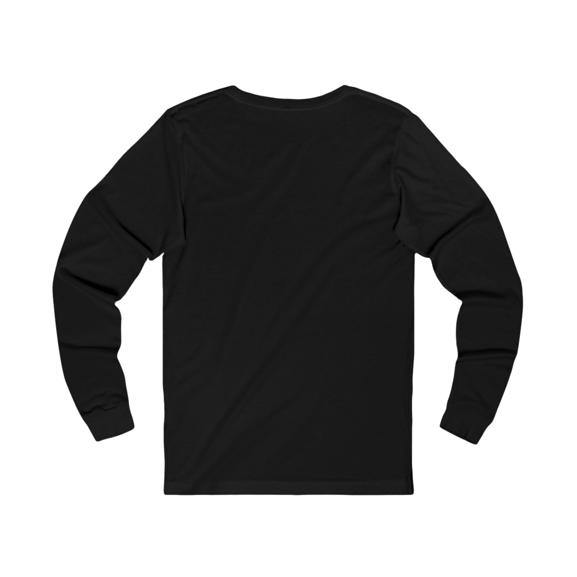 Back view of black Americana Long Sleeve T-Shirt highlighting long sleeve fit.