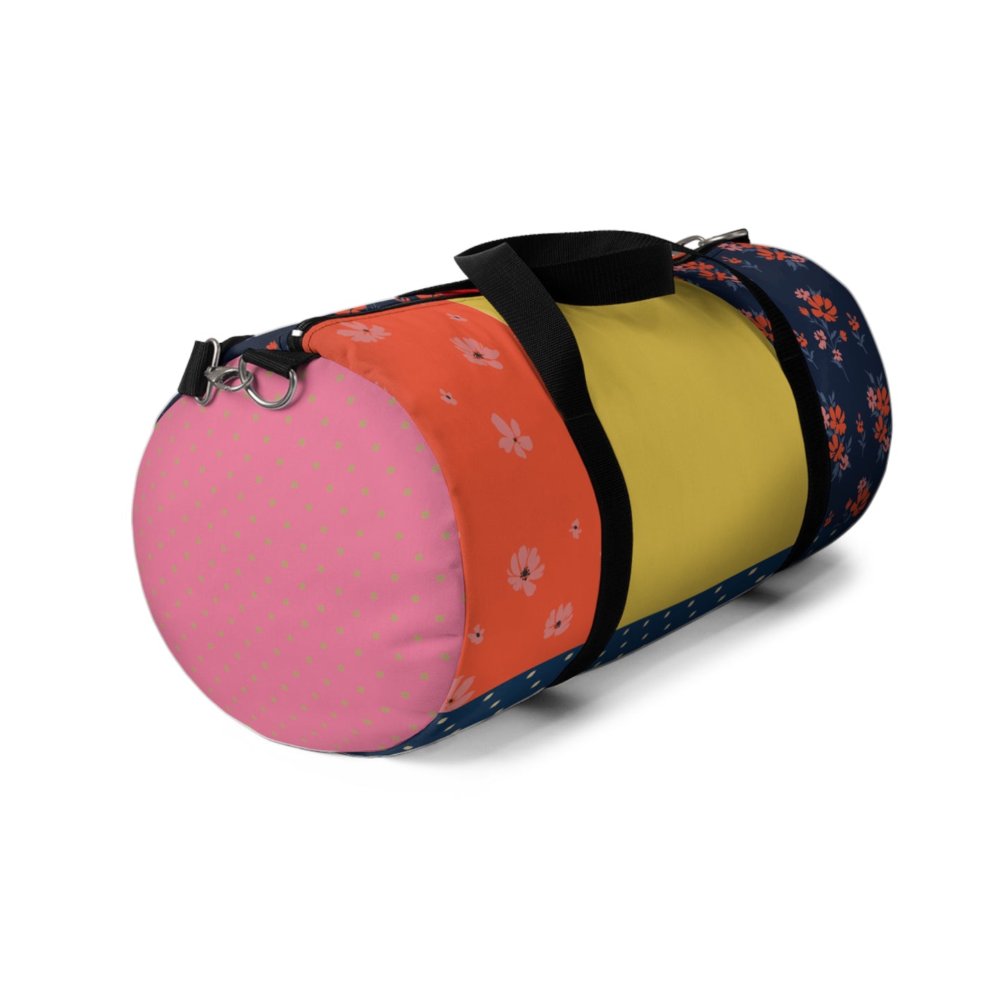 Midnight Bloom Patchwork Duffel Bag