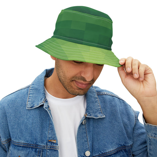 8-bit Green Bucket Hat