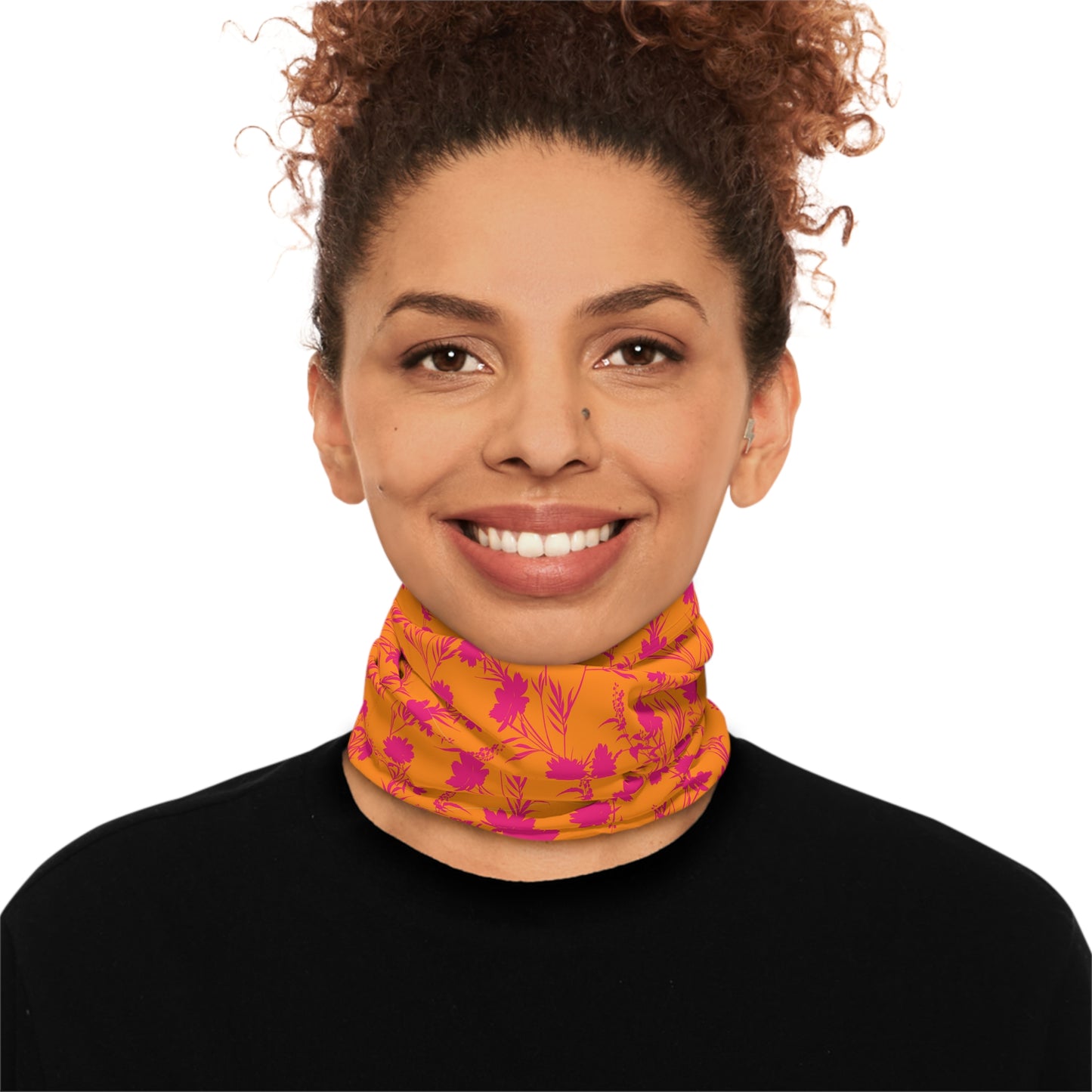 Tube Scarf - Pink and Orange Floral Pattern