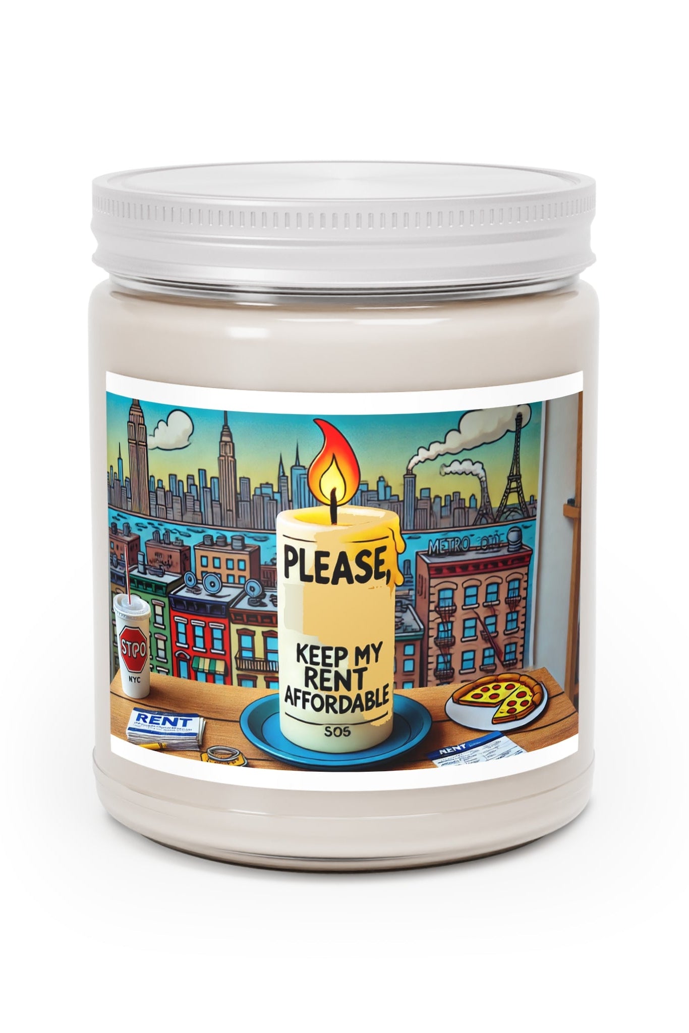 Alternate front view product image of soy candle jar