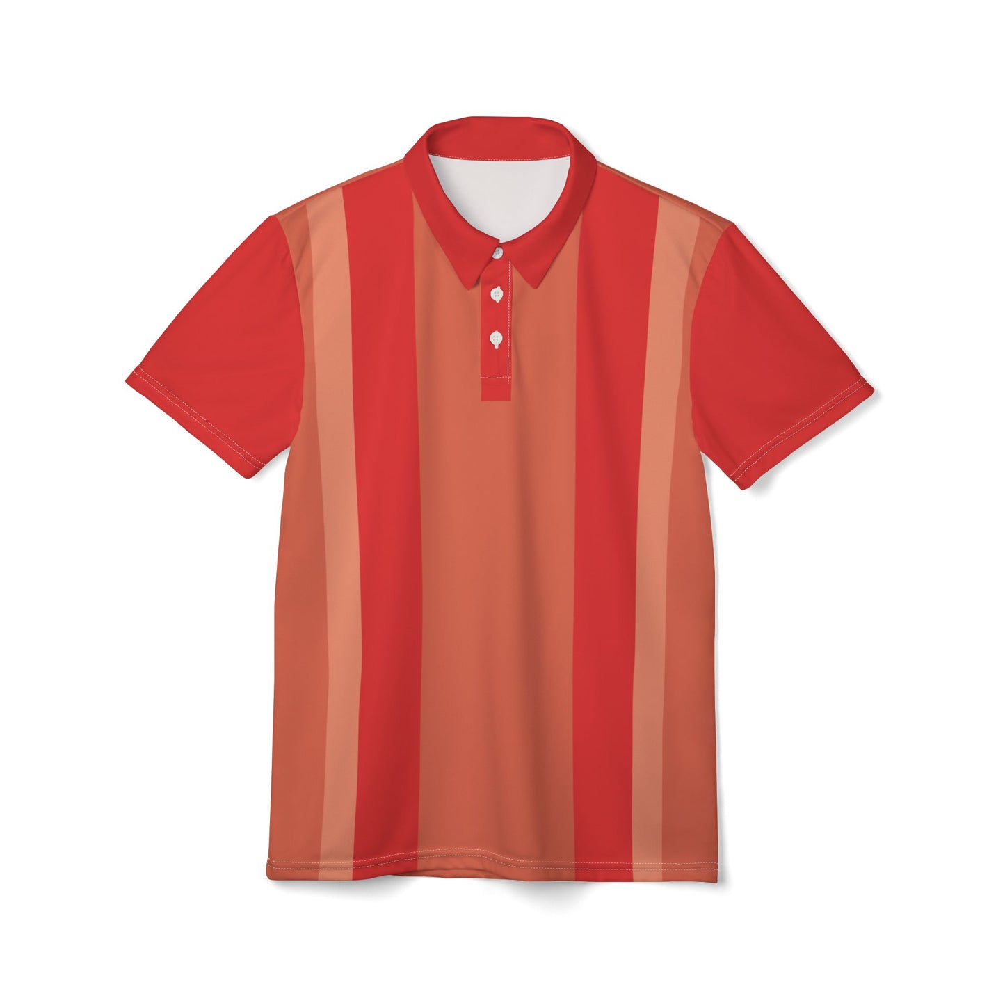Orange Striped Polo Shirt
