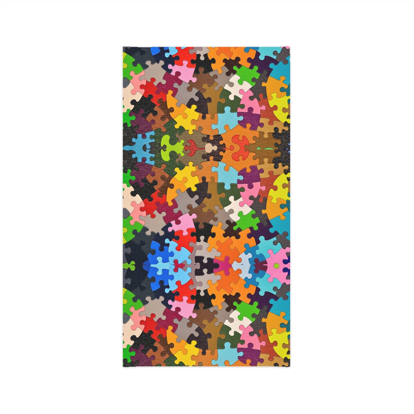 Tube Scarf - Multicolored Puzzle Design