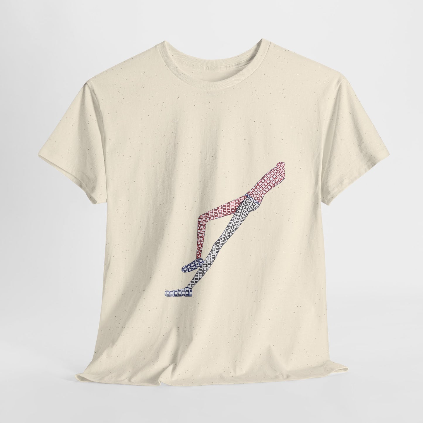 Cream Shapes in Shapes T-Shirt flat lay front view