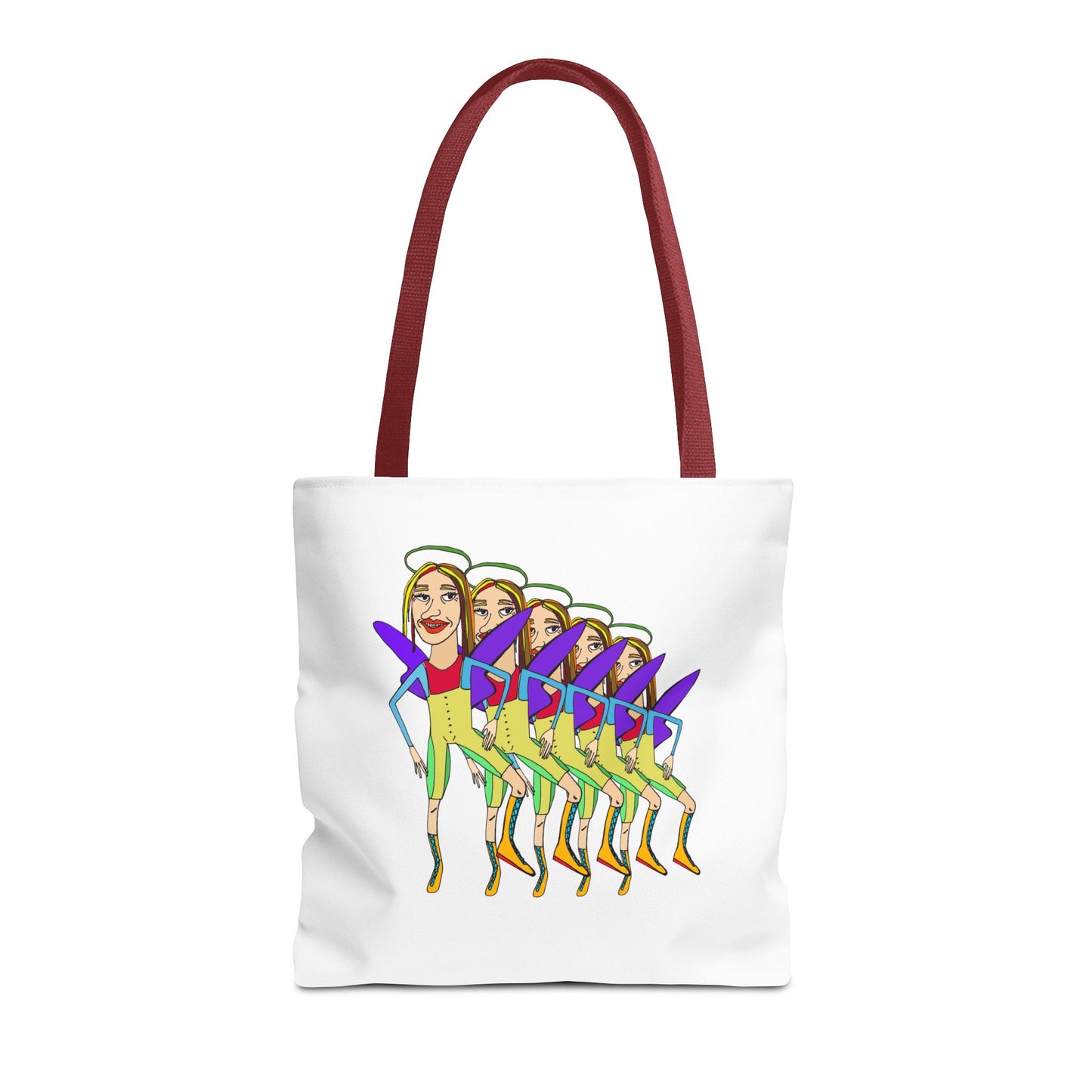 Angelic Sportsy Tote Bag variant with red straps product display