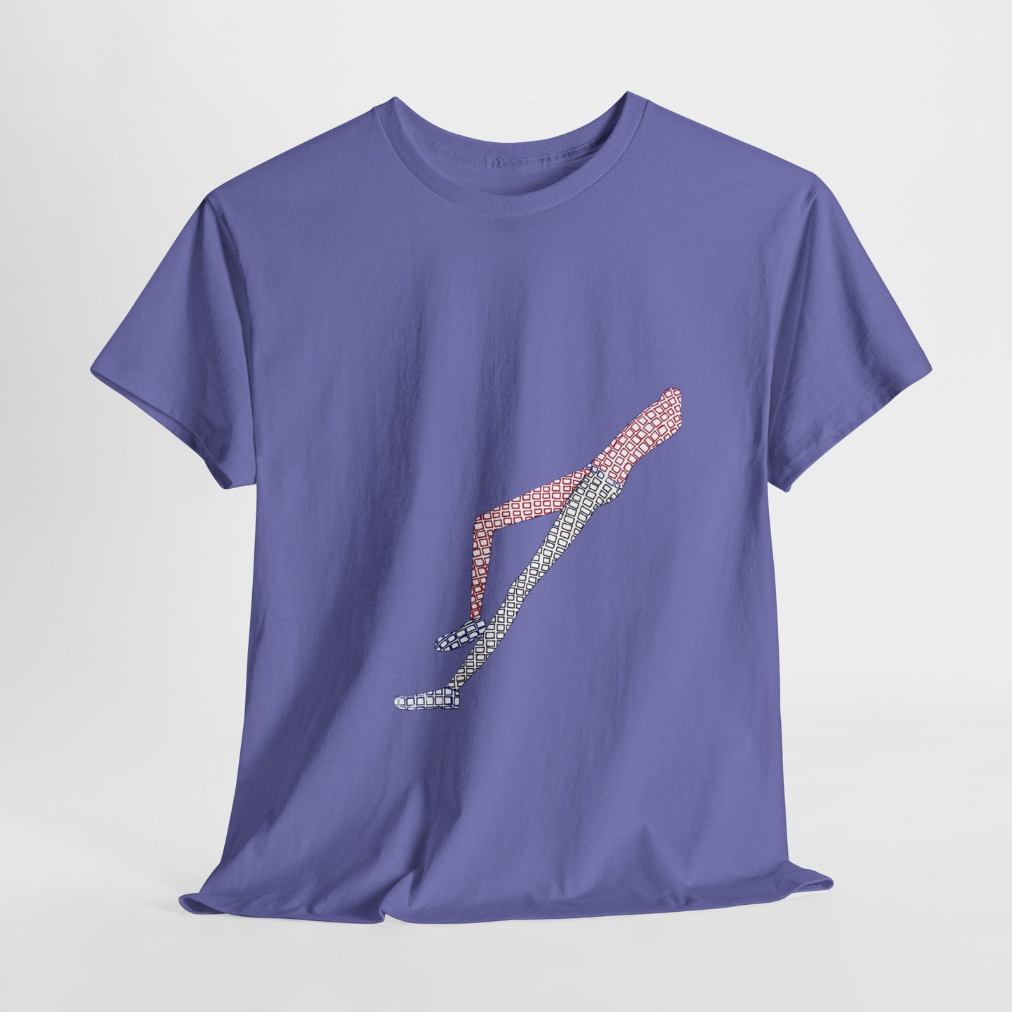 Lavender Shapes in Shapes T-Shirt flat lay front view
