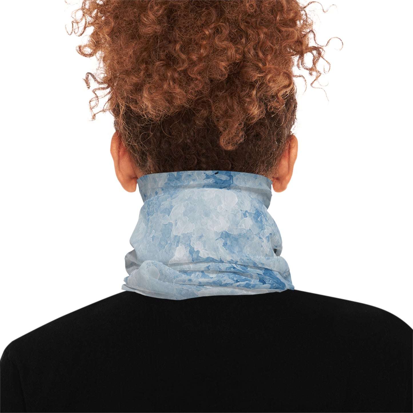 Tube Scarf - Light Blue Abstract Pattern