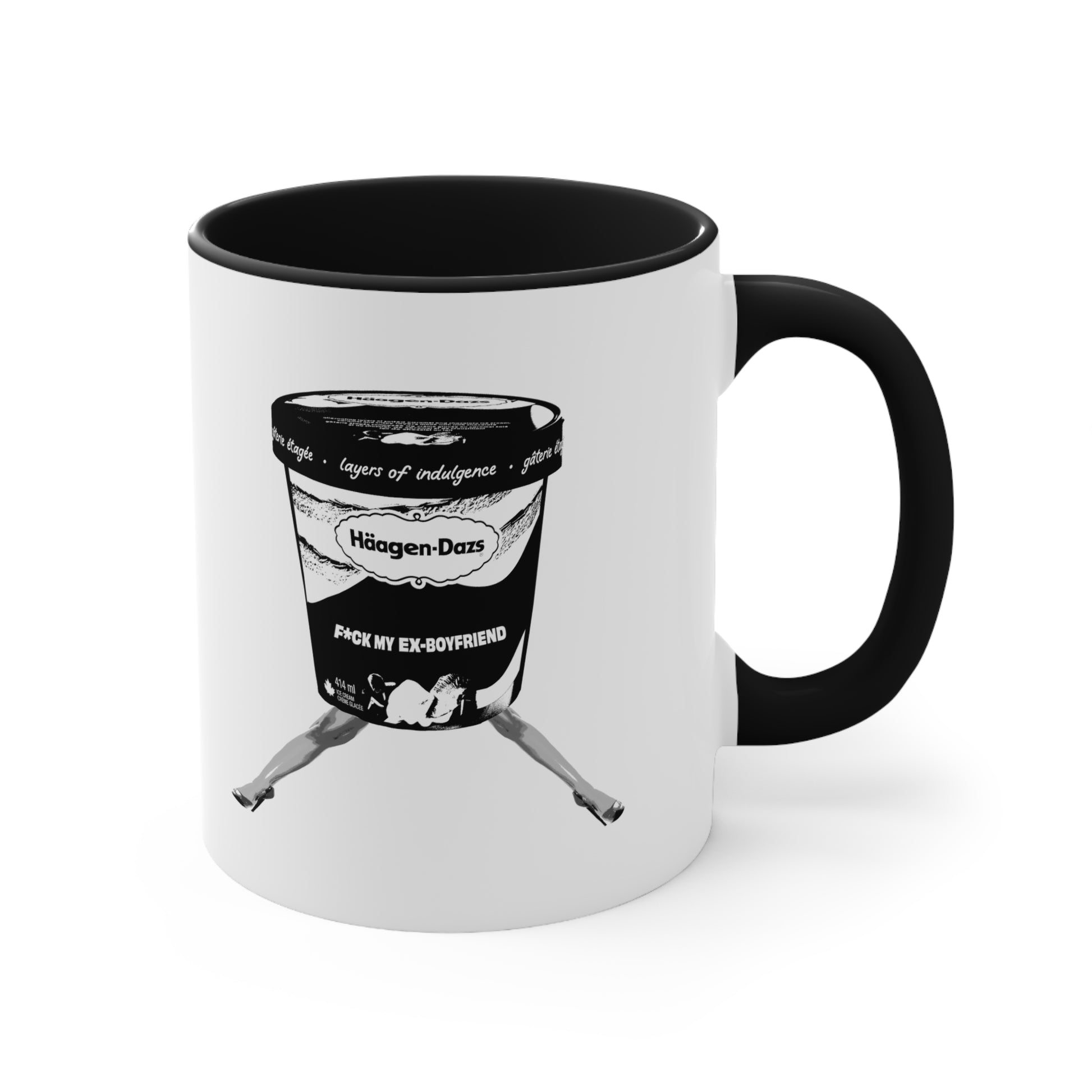 White mug with black handle featuring F*ck My Ex-Boyfriend text design