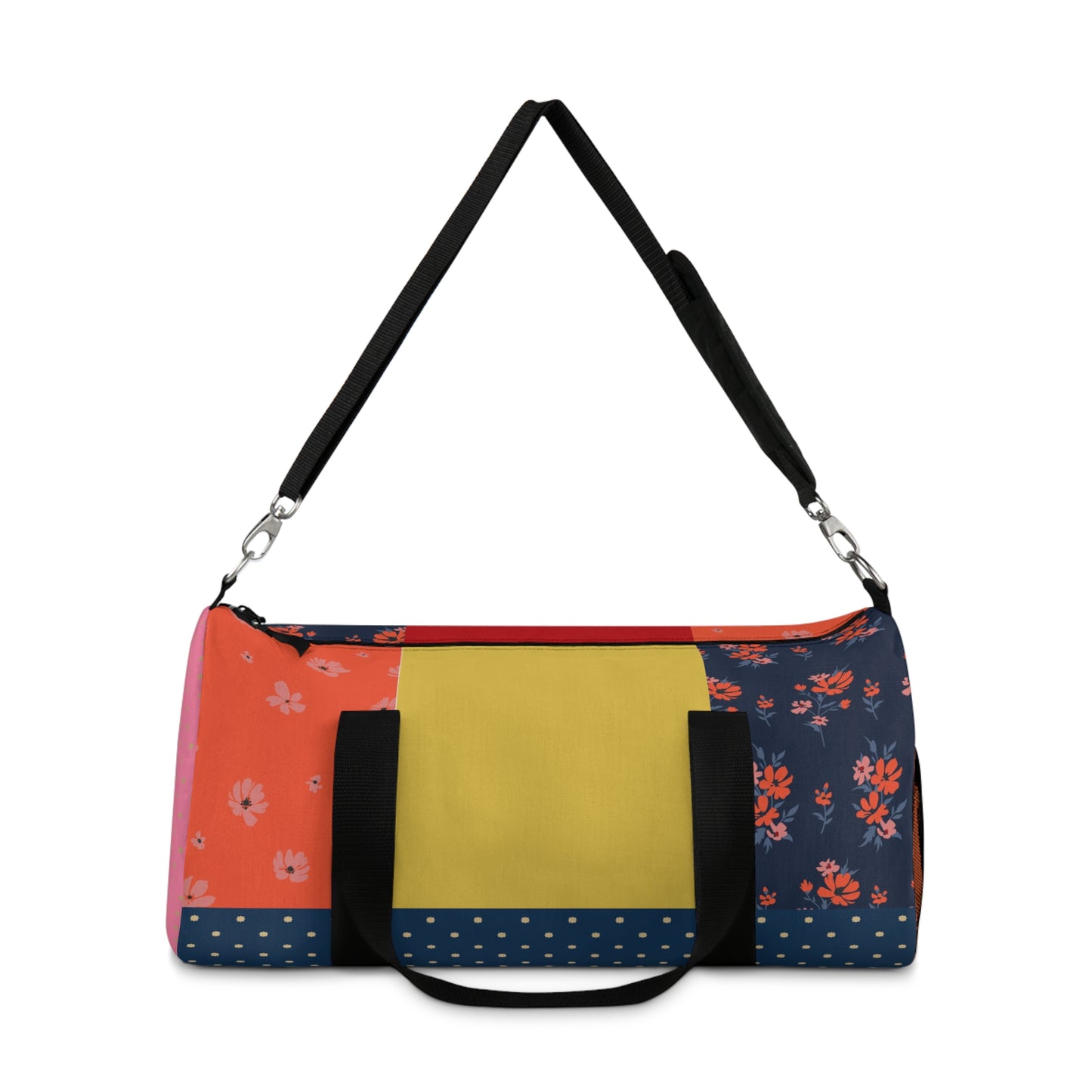 Midnight Bloom Patchwork Duffel Bag