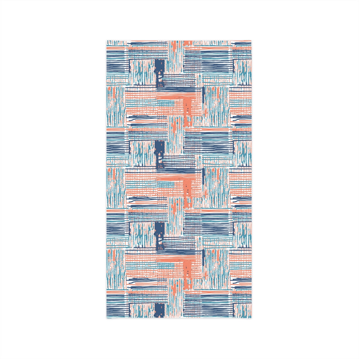 Artsy Blue & Orange Tube Scarf