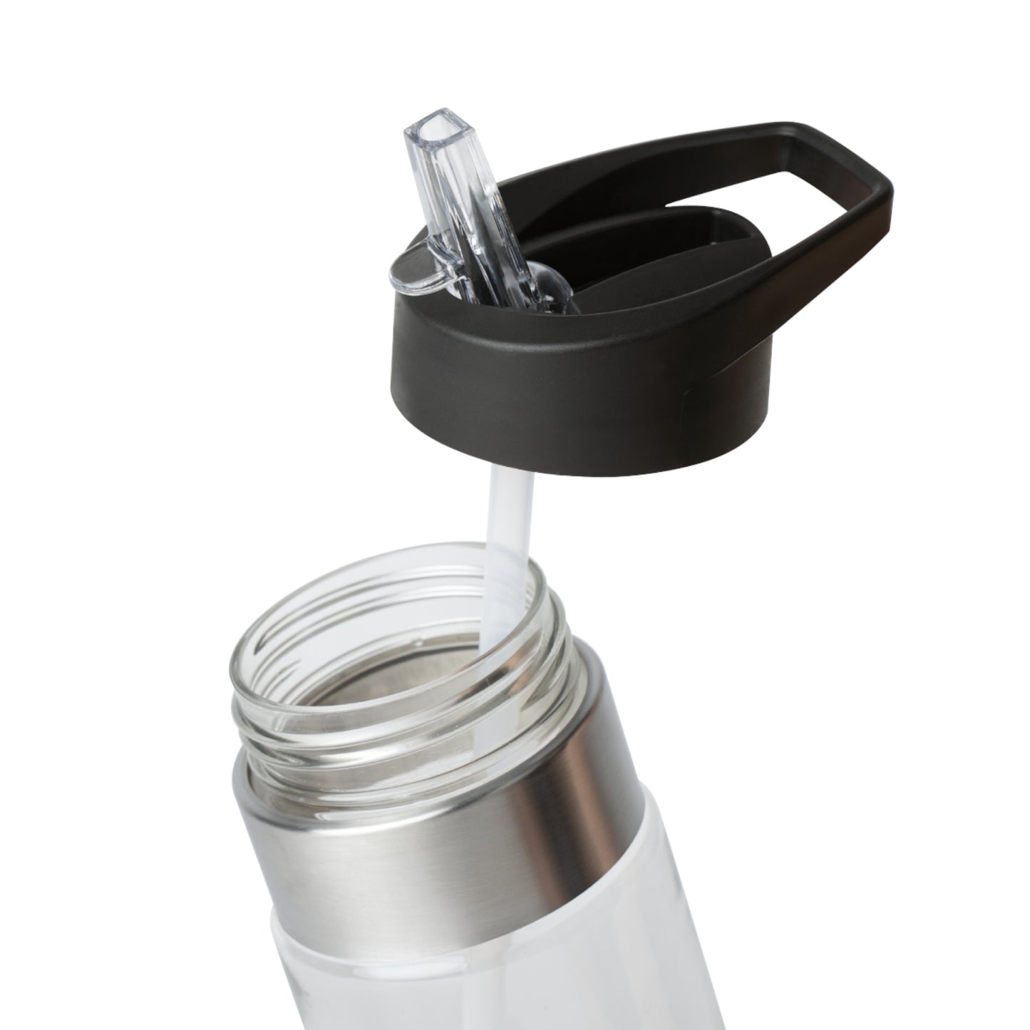 Close up of I Hate Small Talk sport bottle lid and drinking spout