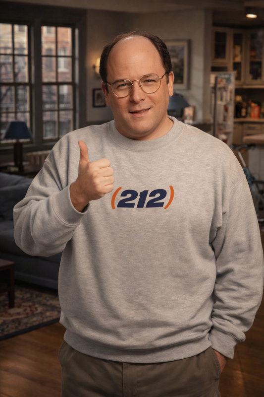 (212) Unisex Sweatshirt worn by George Constanza giving thumbs up indoors