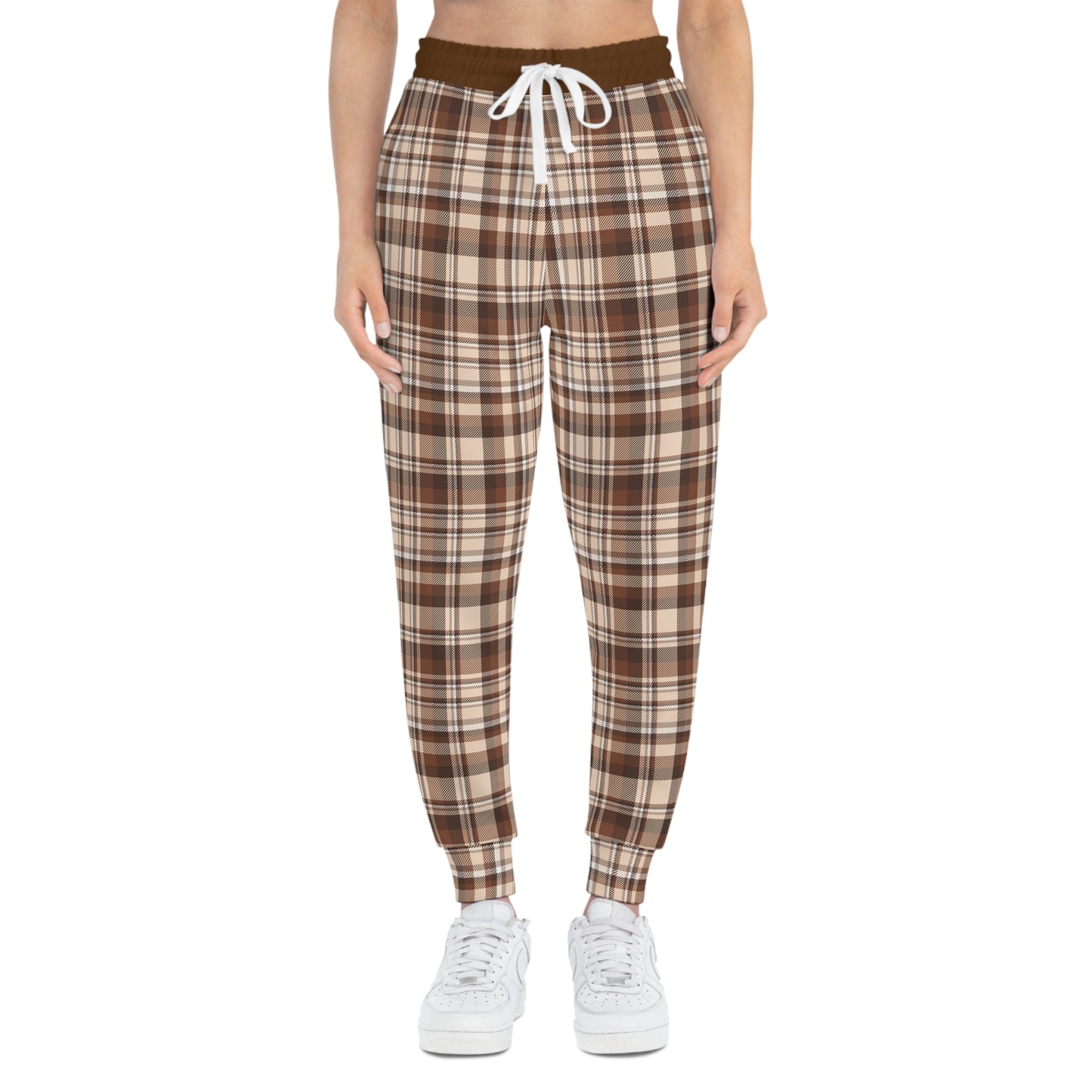 Brown Plaid Joggers