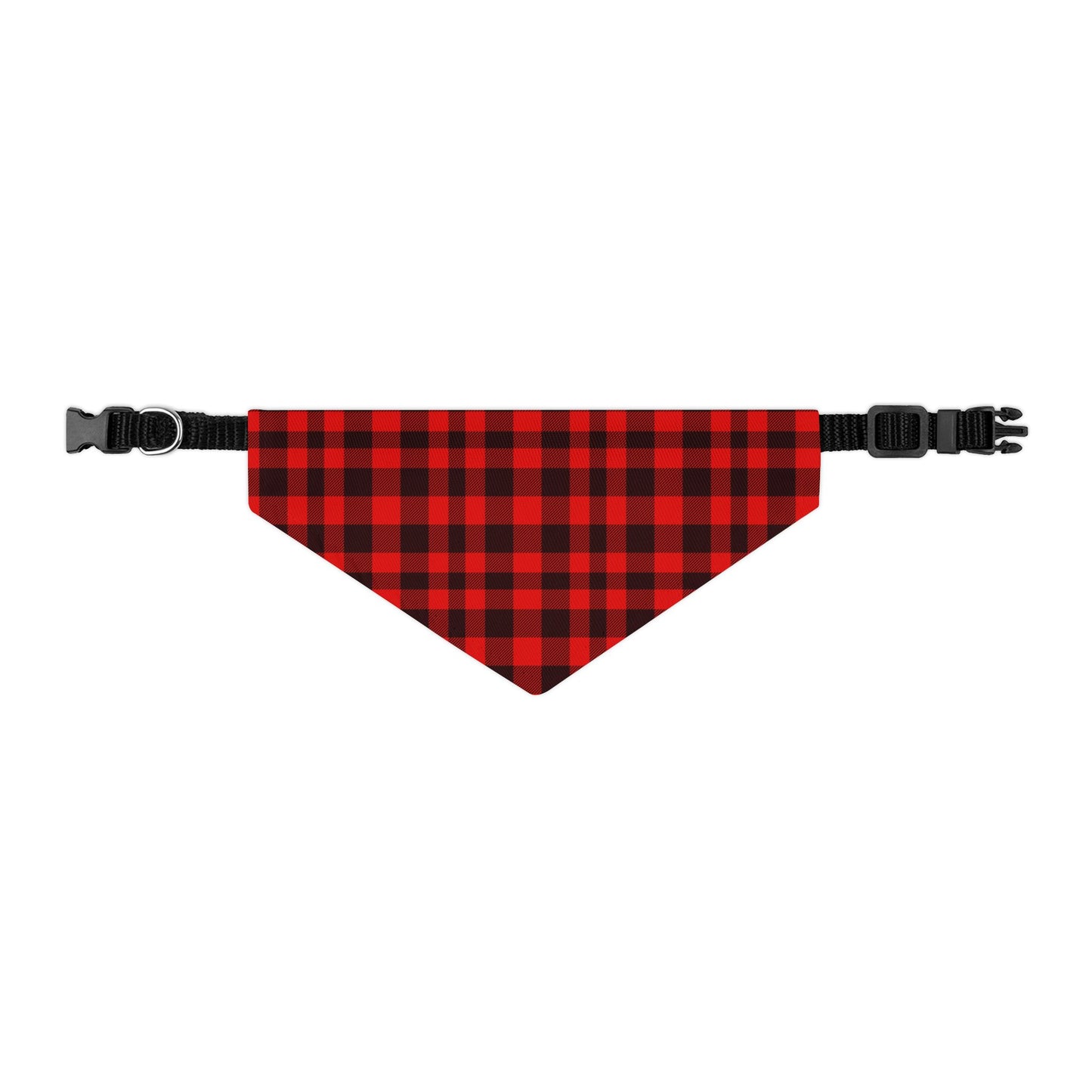 Red & Black Plaid Pattern - Pet Bandana Collar